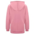 thumbnail image 4 of Fmbrln Womens Full Zip Up Hoodies Long Sleeve Solid Color Hooded Sweatshirts Fall Winter Fashion Casual Comfy Coat with Pockets Pink L, 4 of 4