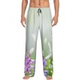 thumbnail image 1 of Fotbe Purple Butterfly On Wild Pantalones de Pijama para Hombre, Pantalones de Dormir, Pantalones de Casa con Cintura Ajustable y Bolsillos-XX-Large, 1 of 6