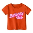 thumbnail image 3 of Hienoo Toddler Girls Birthday T Shirt Letter Print Short Sleeve T-Shirt Casual Summer Tee, 3 of 3