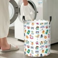 thumbnail image 5 of Sikiie Hello Summer Cat Print Round Dirty Clothes Basket, Waterproof Standing Foldable Storage Basket, for Laundry Room, Bedroom, Bathroom Storage-Medium, 5 of 6