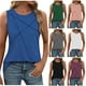 thumbnail image 1 of Tops de punto para mujer,Camiseta informal sin mangas para mujer, corte holgado, cuello redondo, mezcla de algodón suave, moda de verano para uso diario, sopatenor, 1 of 8