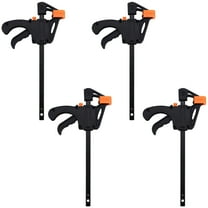 FACEGA Heavy Duty Ratchet Clamps Set,4PCS Plastic F-Clamp for Woodworking,4 Inch Bar Clamp with Quick Release,Ideal for Carpentry and DIY Projects