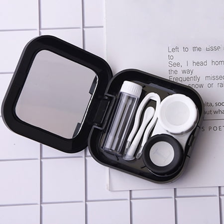 Portable Contact Lens Case Kit Holder Moon Star Space with Mirror for Women;Portable Contact Lens Case Kit Holder Moon Star Space with Mirror for Women
