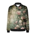 thumbnail image 4 of Sudadera informal de manga larga con capucha y chaquetas para mujer Sudadera holgada de manga larga con cremallera Chaqueta informal de béisbol de punto grueso Chaqueta de poliéster para mujer, 4 of 5