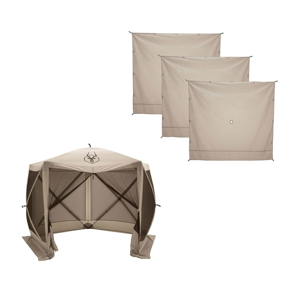 Gazelle G5 4 Person 5 Sided 115 x 106 Portable Canopy Gazebo Tent