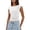 White, variant on Plus Size Summer Knit Top with Boat Neck Cropped Pleated Tee for Slim Fit Blouse Casual Fashion Statement Plus Size Tops