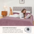 thumbnail image 3 of Electric Heated Blanket Twin Size 62"x84" - 4 Heat Settings, 10H Auto Shut Off, Soft Coral Fleece & Sherpa Fabric, Machine Washab, 3 of 8