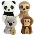 thumbnail image 2 of Aurora Eco Nation Mini Plush Zoo Set of 4: Panda, Sloth, Monkey, and Koala with Drawstring Bag, 2 of 9