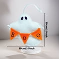 thumbnail image 3 of Decoración de Halloween Colgante de Halloween con forma de fantasma blanco, calabazas, murciélagos, peluche estereoscópico, colgante de cuerda, 3 of 5