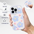 thumbnail image 5 of Designed Case for iPhone 13 Pro Max, TPU Phone Case for iPhone 13 Pro Max 2021 (6.7 Inch), Cover Case for Girls and Women, Blue Flowers & Pink Peaches, 5 of 14