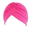thumbnail image 1 of CNKOO Unisex Solid Color Hat Headwrap Twist Ruffle Caps Chemo Beanies Headwear Gift, 1 of 10