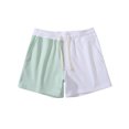 thumbnail image 2 of HOOMEUMY Men's Two-Tone Drawstring Elastic Waist Breathable Classic Solid Quick Dry Stretch Shorts with Pockets White XXXL, 2 of 4
