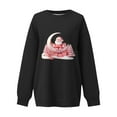 thumbnail image 5 of Lorytime Christmas Womens Sweatshirt Oversized Santa Claus Plush Shirt Crew Neck Long Sleeve Pullover Loose Tops, 5 of 5