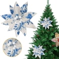 thumbnail image 2 of Christmas Artificial Poinsettia Flowers for Xmas Tree Decorations,9 Inches Jumbo Poinsettia Decor for Tree,Christmas Tree Garland Wreath Filler Ornaments for Home Party Xmas Decor, 2 of 7