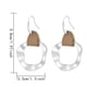 thumbnail image 5 of 1 par de pendientes de aro para mujer y niña, colgante de bolso, pendientes bohemios Retro, pendientes irregulares geométricos redondos de plata con personalidad de temperamento JAMW Sencillez, 5 of 5