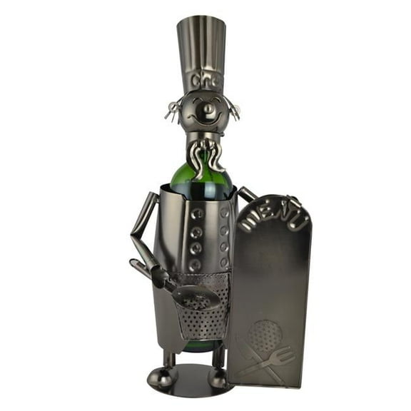 Three Star Import & Export ZA441 17 in. Chef with Menu Wine Bottle Holder