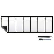 Cohas Magnetic Backed 1 Week Calendar, Whiteboard Surface, Black Markers