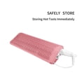 thumbnail image 4 of EIOKIT - Bolsa de viaje de silicona resistente al calor para herramientas de peinado: plancha, rizador, plancha para el cabello y plancha para ondular (rosa claro), 1 unidad, 4 of 5