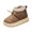 Brown, variant on Snow Boots for Toddler Bear Print Hook and Loop Rubber Sole Footwear Baby Boys Girls Winter Warm Non-Slip Walking Shoes
