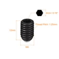 thumbnail image 2 of Unique Bargains Ball Point Set Screws, M8 x 12mm High Carbon Steel Metric Spring Hex Socket Grub Screw 20 Pack, 2 of 7