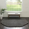 thumbnail image 3 of Unique Loom Everyday Shag Collection Area Rug - Solid (7' 10" Octagon Dark Gray), 3 of 8