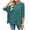 Green, variant on qucoqpe Womens Summer Tops Fashion Casual Ribbed Batwing 3/4 Sleeve Tunic Shirts Loose Fit Blouses
