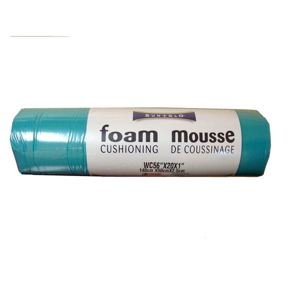 Mousse laminé compact 56 x 20 X 1 pouces - Bleu