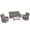 Gray/Gray, variant on Jentlehouse 5 Pieces Outdoor Patio Furniture Set,Wicker Rattan Patio Sofa Set with Swivel Chairs,2-Tier Table and Side Table,Outdoor Conversation Set for Poolside Balcony Backyard Porch