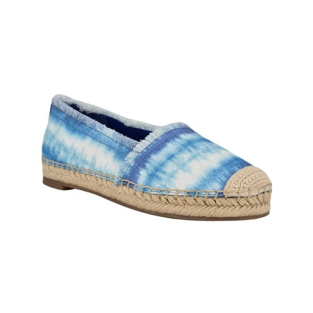 

Nine West Womens Maybe 2 Canvas Slip On Espadrilles Blue 9.5 Medium (B M)