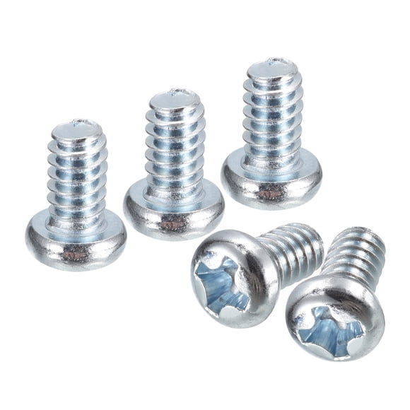 Unique Bargains #6 32x1/4' Pan Head Phillips Machine Screws, 50 Pack Zinc Plated Carbon Steel Cross Head Screws