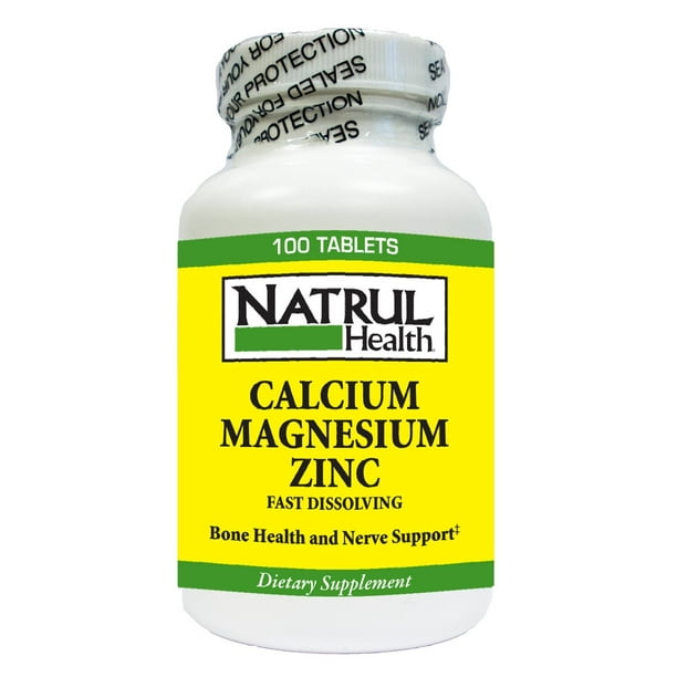 NATRul Health Calcium/Magnesium Plus Zinc Tablets 100 Ea