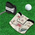 thumbnail image 5 of Haosy Orchid Flower and Butterfly Golf Mallet Putter Cover Strong Magnetic Leather Golf Club Headcover Closure, 5 of 7