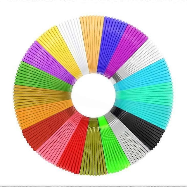 PLA 3D Printing Pen Refills, 1.75mm PLA Filament, 20 Colors PLA 5m per Roll, 3D Printer Filament, 3D Print Filaments for Kids 3D Pencil Filament for D