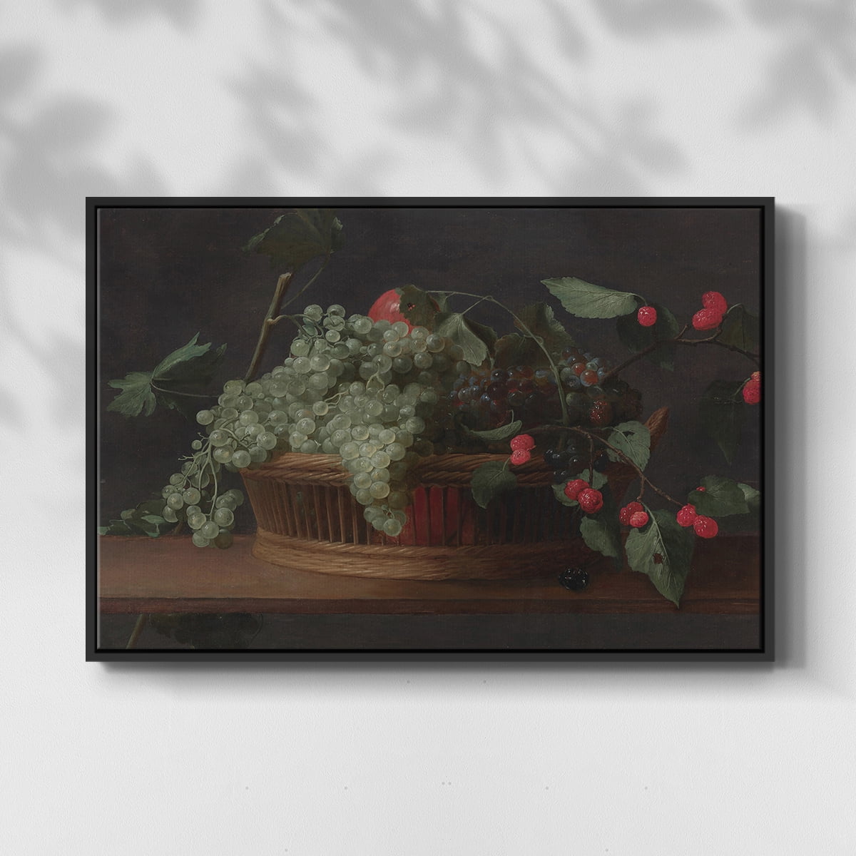 Vintage Botanical Print-LXXXIX By Wexford Home Framed in Black Wood Gallery Wrapped Canvas 27 in. x 41 in.