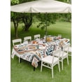 thumbnail image 4 of Outdoor Tablecloths with Umbrella Hole & Zipper, Paisley Flower 60 x102 Inch Rectangle Tablecloths, Spring Watercolor Floral Leaf Plant Waterproof Table Cloth, Patio/Pool/Picnic Table Covers, 4 of 8