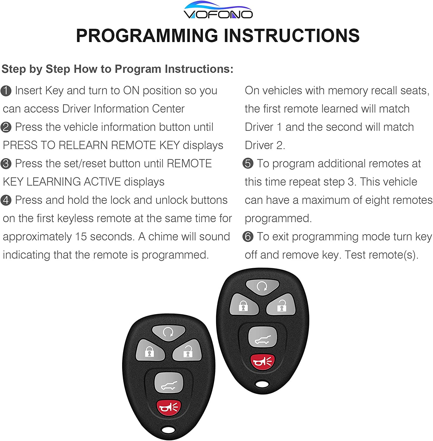 Key Fob, Keyless Entry Remote Start Control Replacement Fits for GMC Acadia 2007-2016 Yukon XL/Chevy Suburban Tahoe Traverse/Cadillac Escalade SRX/Buick Enclave FCC ID: OUC60270, OUC60221, 15913415