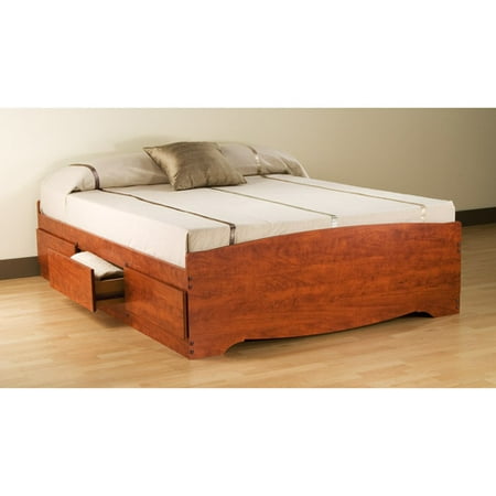 Cherry Queen Matea S Platform Storage Bed With 6 Drawers