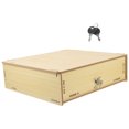thumbnail image 1 of COMPUKAS Beige Multi Functional Cash Drawer Tray Wooden Cash Register Insert with Compartments, 1 of 8