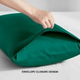 thumbnail image 5 of Flxxie 1800 Count Double Brushed Microfiber Envelope Pillowcases Set of 2, Queen, 20" x 30", Dark Green, 5 of 6
