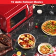 thumbnail image 3 of Galanz GLCMKZ11RDR10 - Horno de microondas retro para encimera con cocción automática y recalentamiento, descongelación, funciones de inicio rápido, fácil de limpiar con placa giratoria de vidrio,, 3 of 5