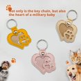 thumbnail image 2 of Pet Hair Storage Keychain Leather Memorial Handbag Pendant Portable Gift Hair Charm Shape Heart Keychain Paw, 2 of 10