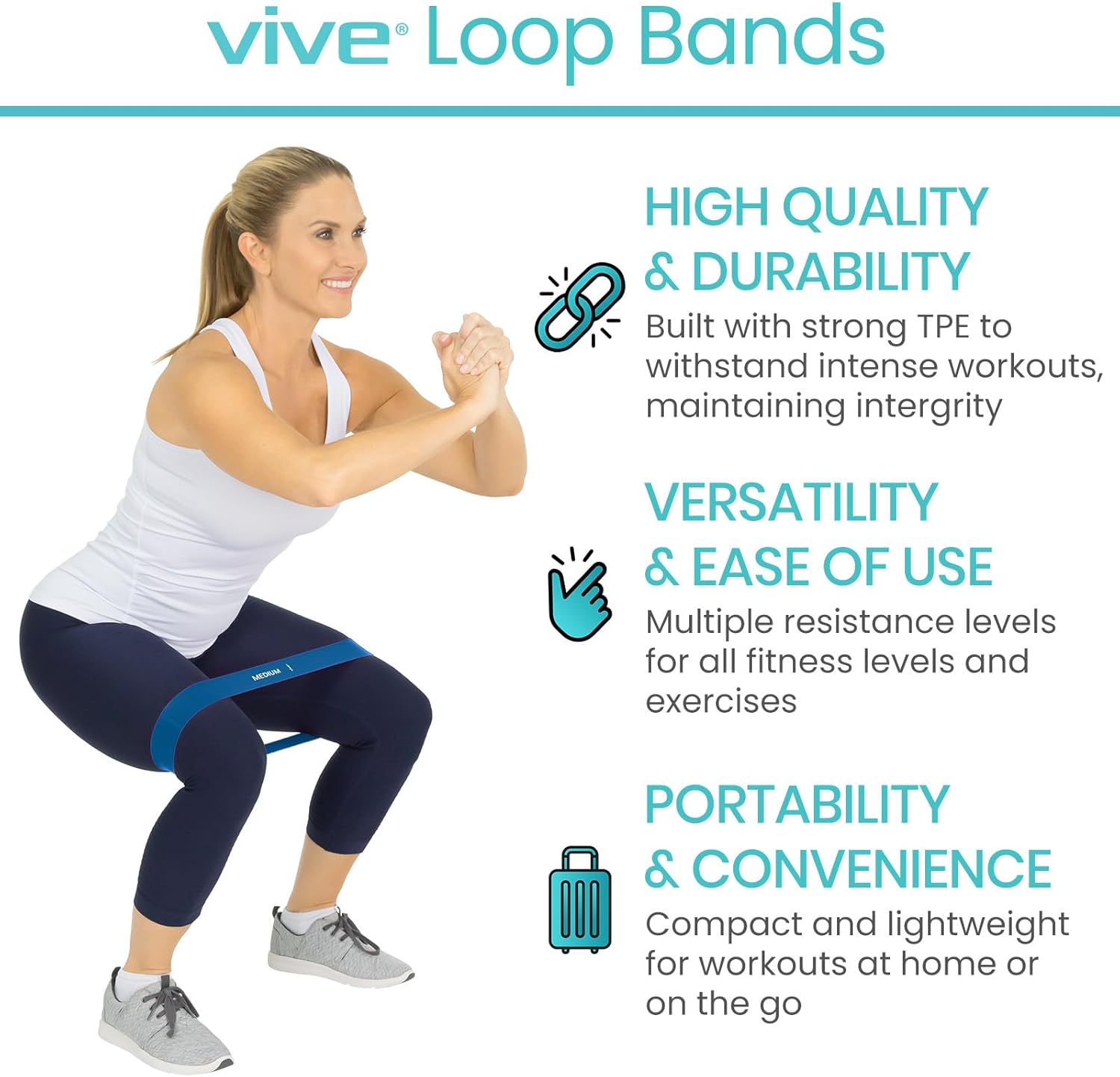 JJEAN-Resistance Bands for Working Out (5 Pack) - Exercise & Workout Resistance Kit - Stretch, Elastic Loop Bands for Physical Therapy, Pilates, Yoga & Gym, for Men & Women