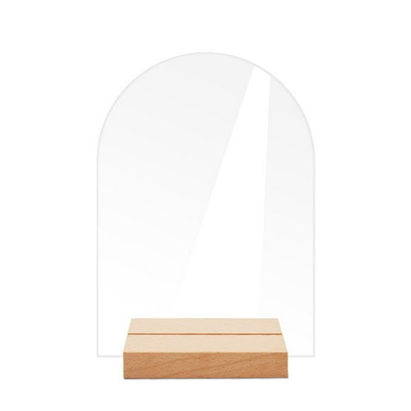 Blank Clear Acrylic Table Sign Reception Stand Wedding Display Plaque Holder DIY
