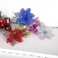 thumbnail image 5 of Adorno de fiesta de decoración de árbol de flores de Navidad Artificial hueco de plástico brillante, 5 of 5