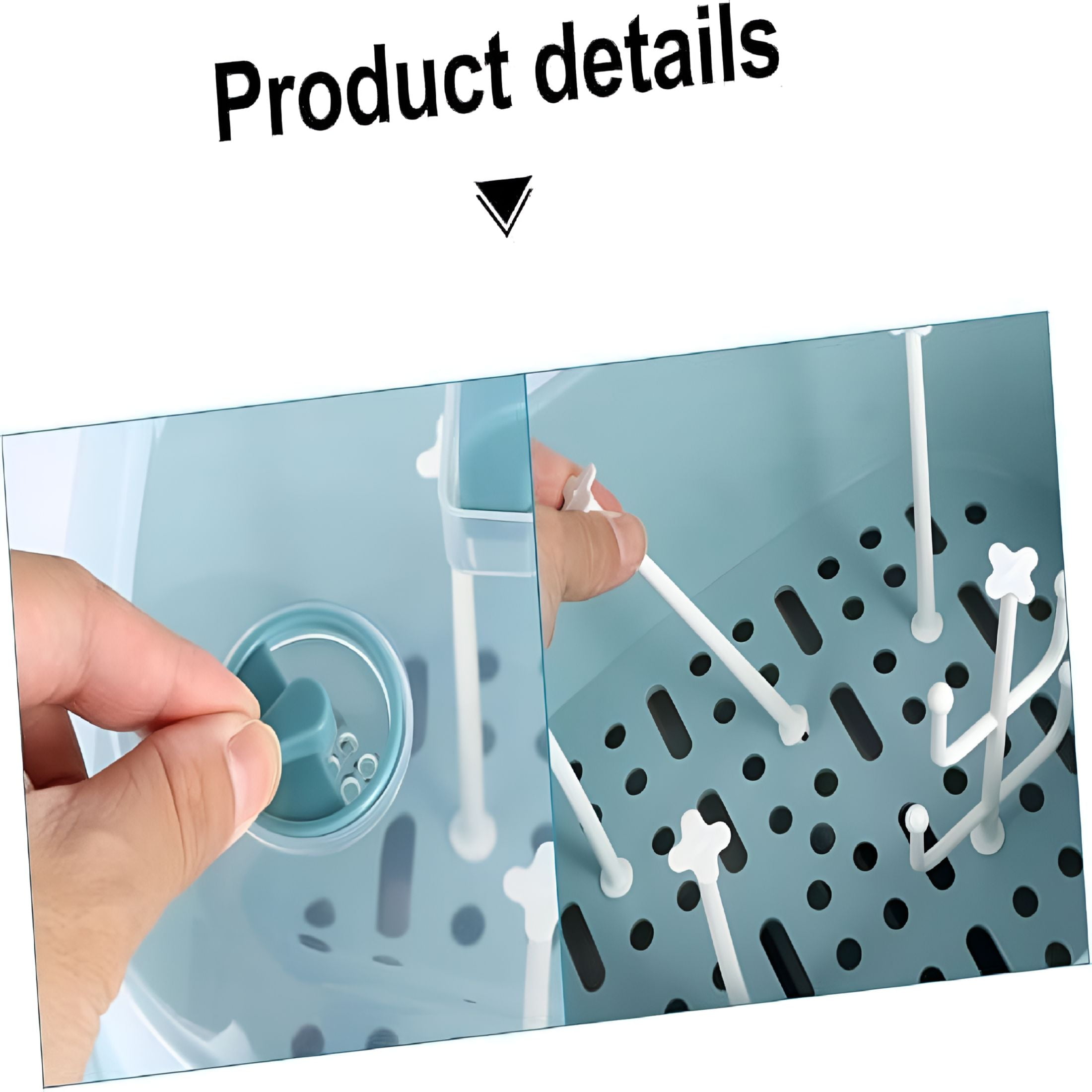 XIBUFE Large Storage Containers with Lids Baby Bottle Drying Rack Box Organizer Cover