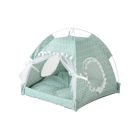 Cat Tent for Indoor & Outdoor Cats&Dog Foldable Cat Tent for Indoor & Outdoor Use Foldable&Mosquito-proof Breathable Removable Canopy Soft&Cooling Pet Sleeping Area Puppy Tent