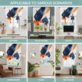 thumbnail image 6 of Navy Blue Burnt Orange Tie Up Curtain Valance for Window,Adjustable Rod Pocket Window Curtains Shades,Artwork Geometric Contemporary Light Filtering Valance Drapes for Living Room Bedroom 52"x63", 6 of 9