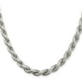 thumbnail image 2 of 925 Sterling Silver Rope Chain Styles Necklace 7 mm Diamond-cut 30 inch, 2 of 4