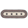 thumbnail image 2 of VHC Brands Colonial Star Stair Tread Rug, Jute Blend, Oval, Tan Black Red, 8.5 x 27 inches, 2 of 5