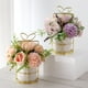 thumbnail image 5 of Naiovety Fácil de limpiar flores artificiales de mantenimiento de flores de hortensia de seda de peonía falsa con florero elegante Decoración girasoles, 5 of 6